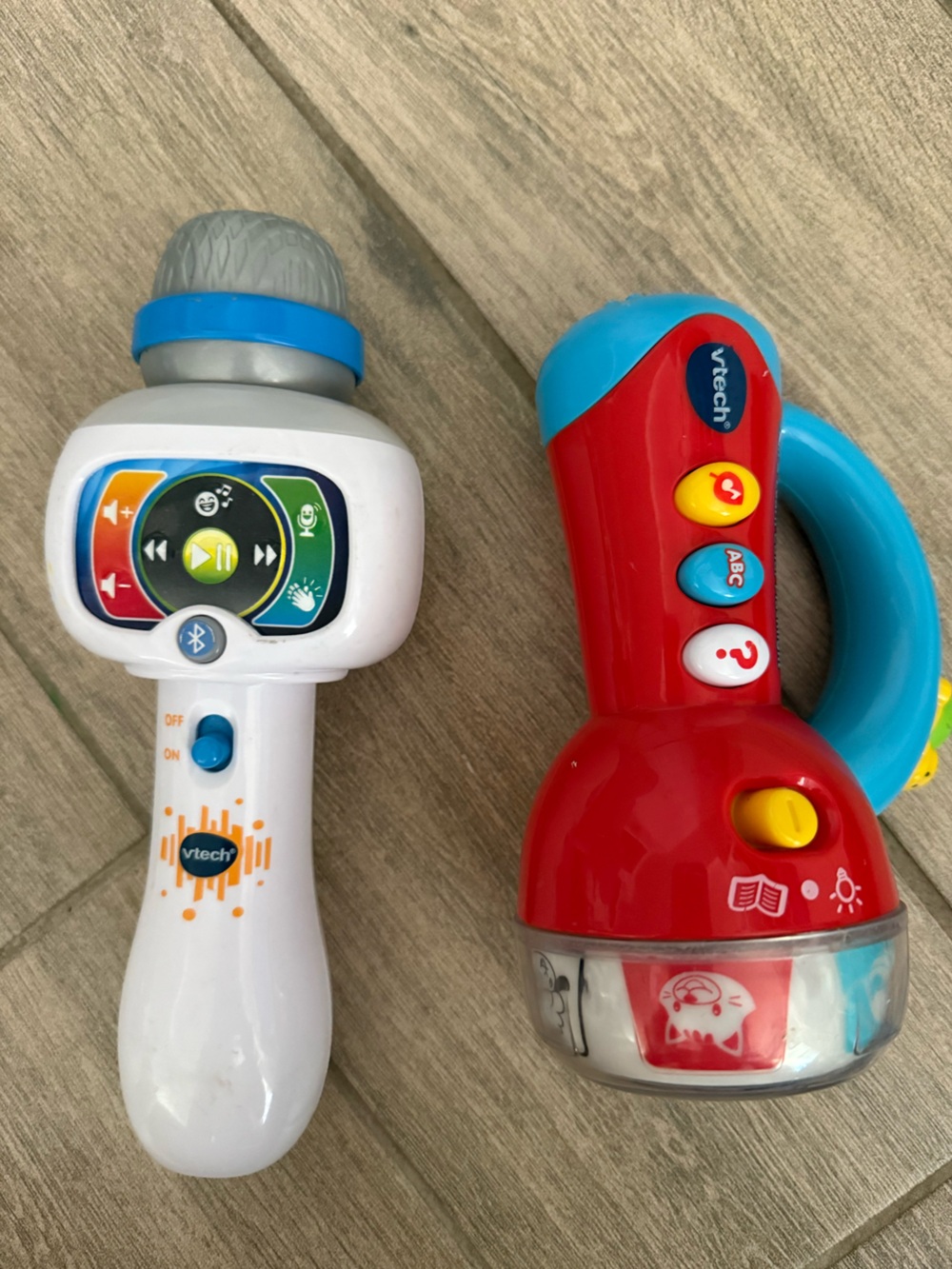 Bundle of VTech Kids' Learning Microphone & Torch Set - Red, White, Blue